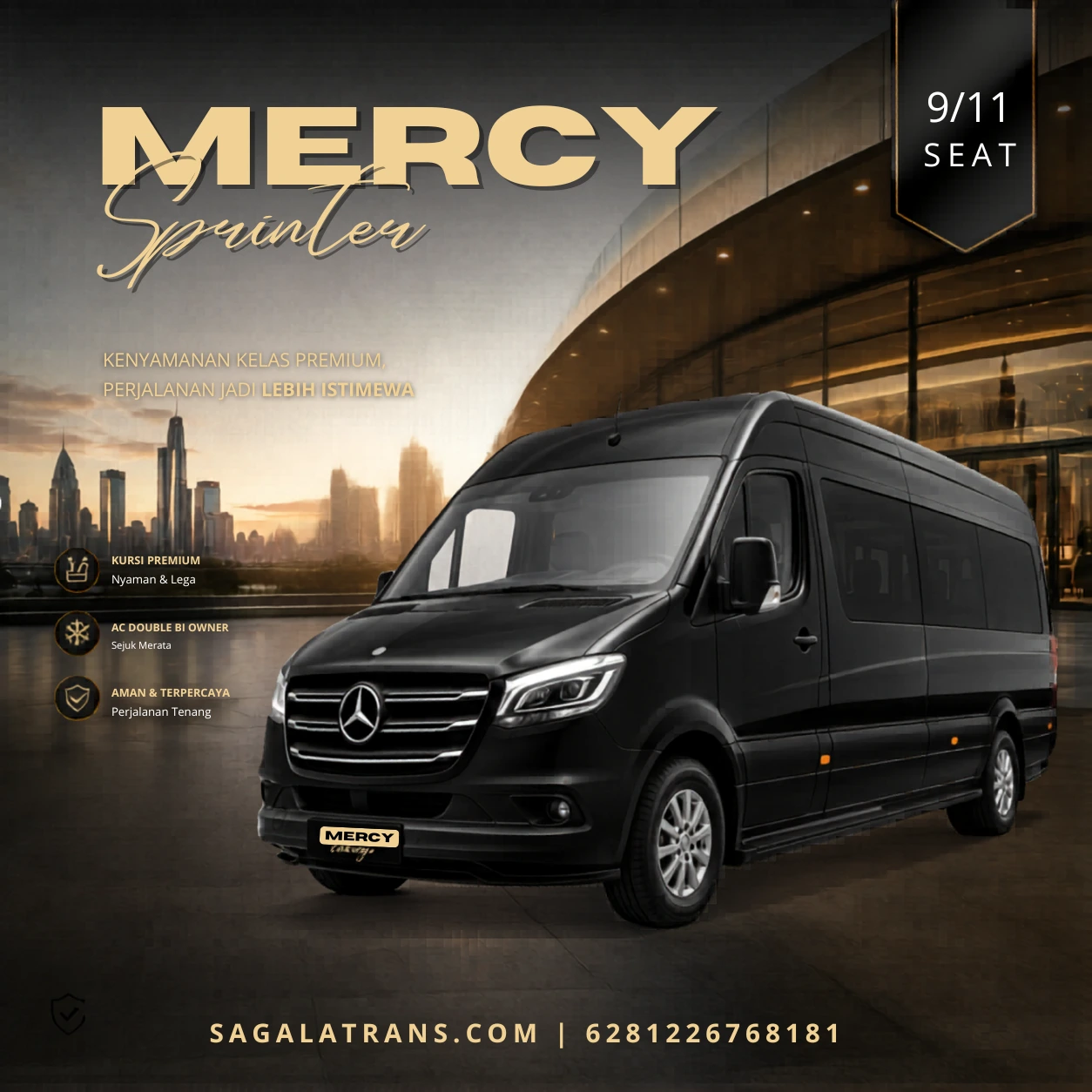 Menyewakan mobil mercy sprinter untuk perjalanan anda
